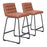 Zuo Modern Pago Counter Stool Set of 2, Brown - 109949
