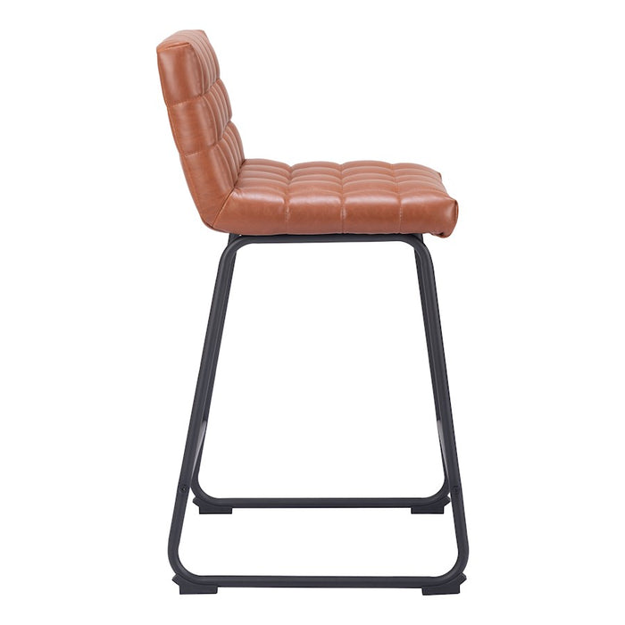 Zuo Modern Pago Counter Stool Set of 2, Brown