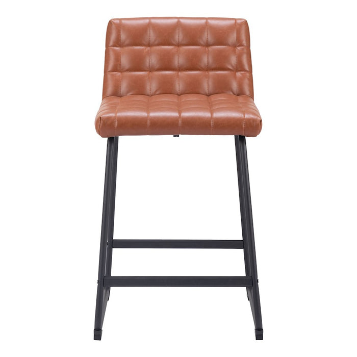 Zuo Modern Pago Counter Stool Set of 2, Brown