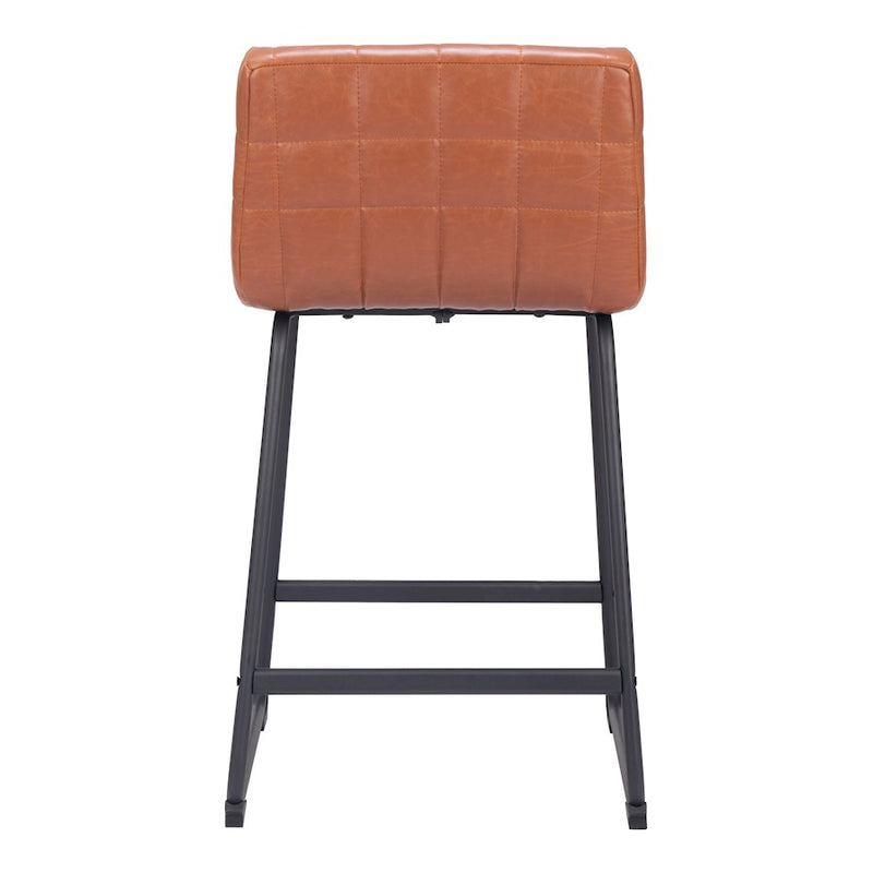 Zuo Modern Pago Counter Stool Set of 2, Brown