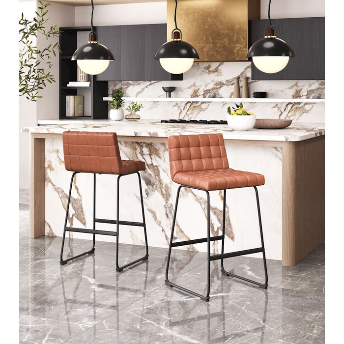 Zuo Modern Pago BarStool Set of 2, Brown
