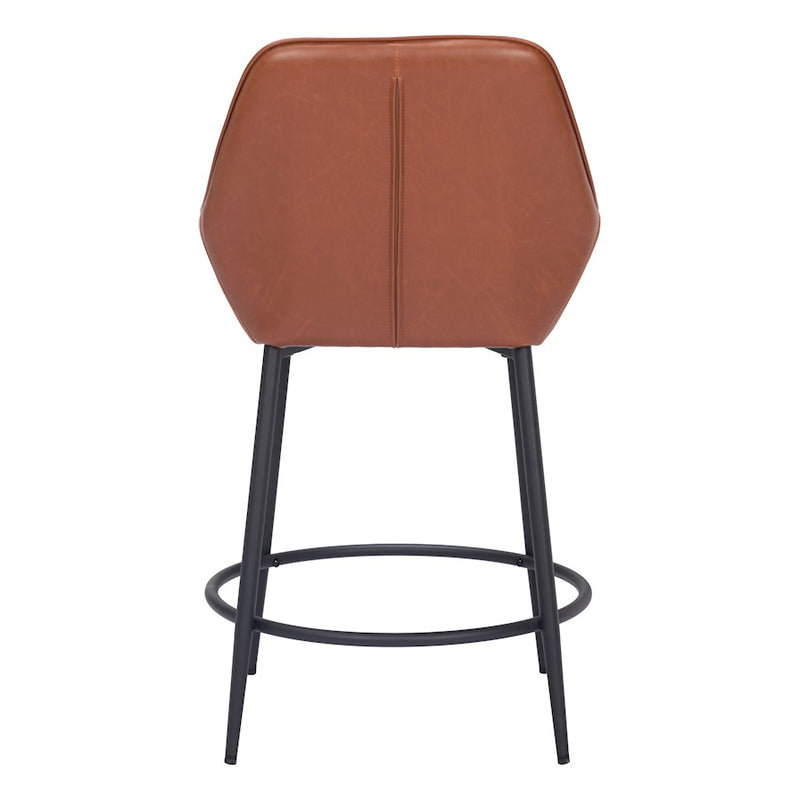 Zuo Modern Vila Counter Stool Set of 2, Brown