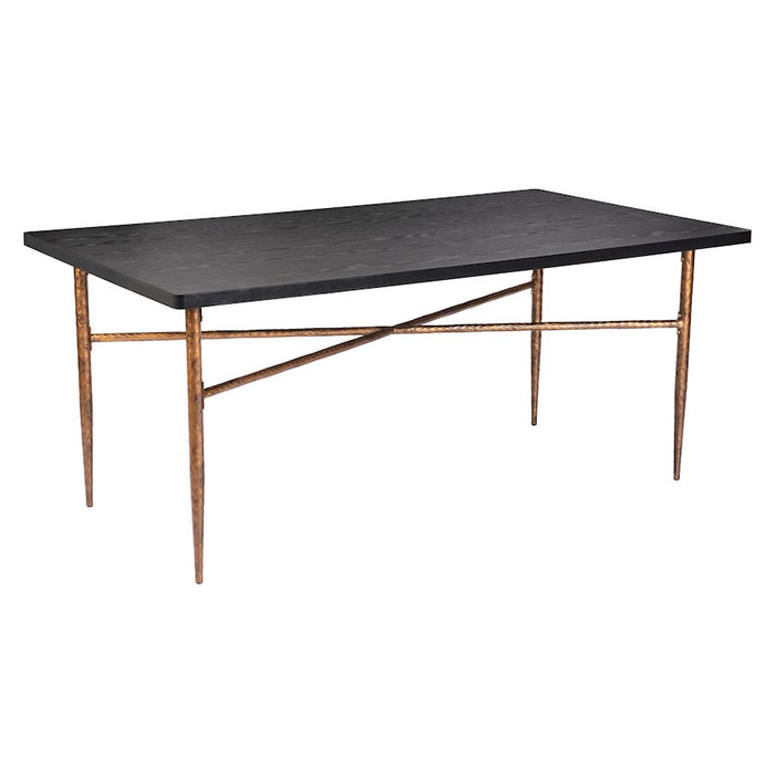 Zuo Modern Nida Dining Table, Black/Bronze