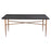 Zuo Modern Nida Dining Table, Black/Bronze