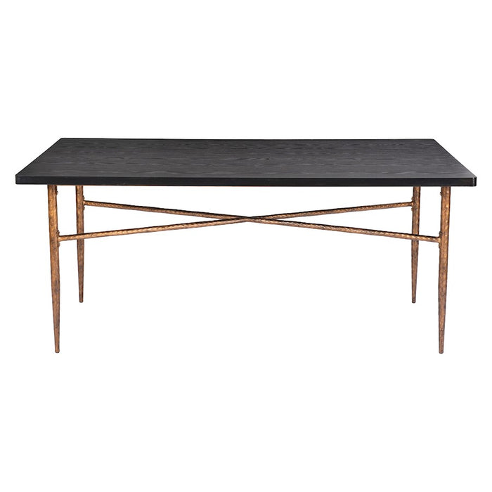 Zuo Modern Nida Dining Table, Black/Bronze