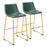 Zuo Modern Augusta BarStool Set of 2, Green/Gold - 109961