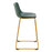 Zuo Modern Augusta BarStool Set of 2, Green/Gold