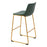 Zuo Modern Augusta BarStool Set of 2, Green/Gold