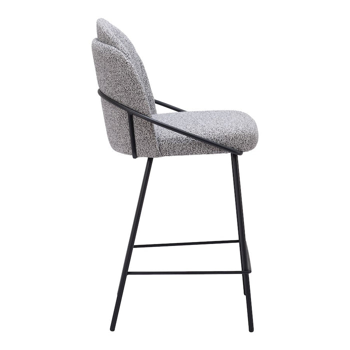 Zuo Modern Jambi Counter Stool Set of 2, Black/White