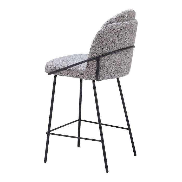 Zuo Modern Jambi Counter Stool Set of 2, Black/White