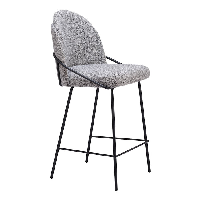 Zuo Modern Jambi Counter Stool Set of 2, Black/White