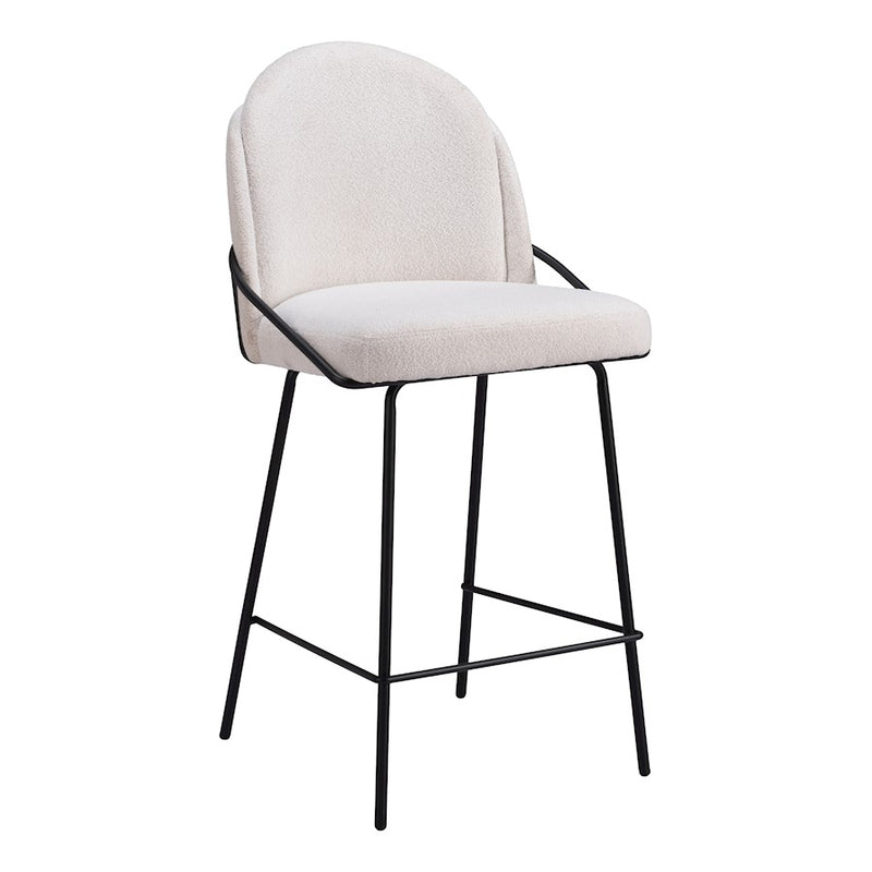 Zuo Modern Jambi Counter Stool Set of 2, Ivory - 109967