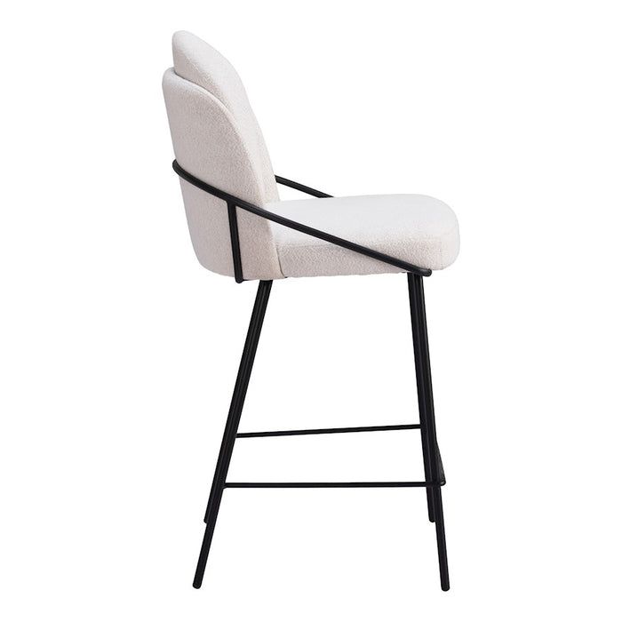 Zuo Modern Jambi Counter Stool Set of 2, Ivory