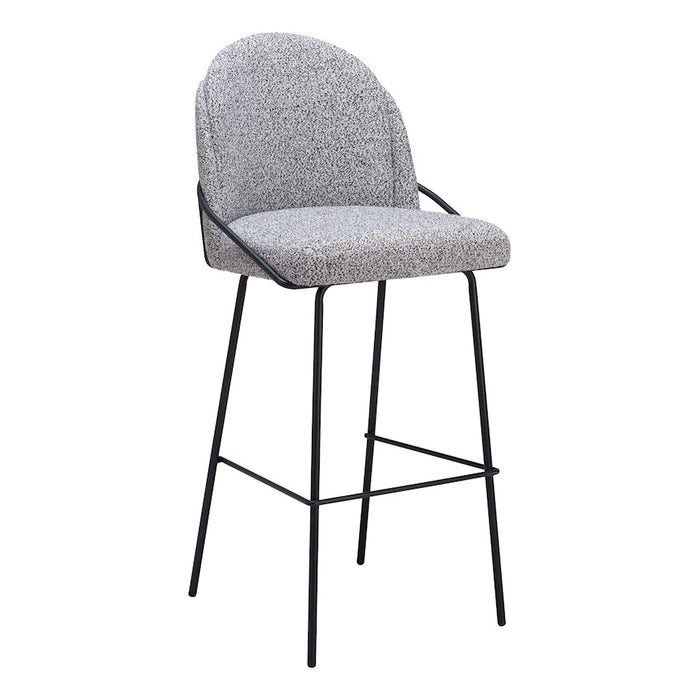 Zuo Modern Jambi Barstool Set of 2, Black/White - 109968