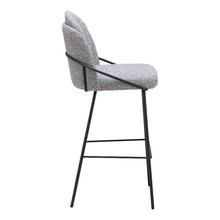 Zuo Modern Jambi Barstool Set of 2, Black/White