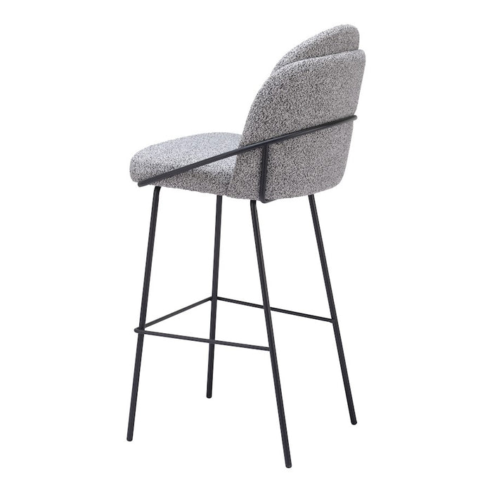 Zuo Modern Jambi Barstool Set of 2, Black/White