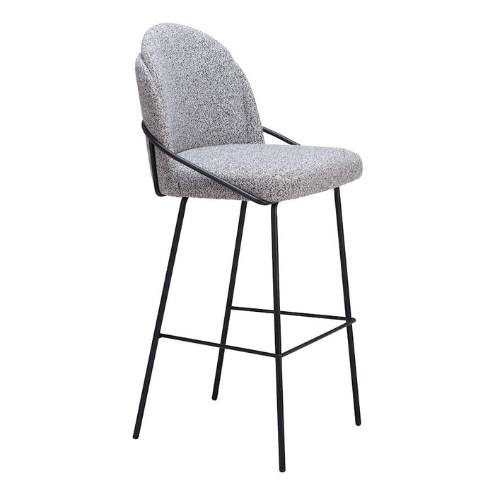 Zuo Modern Jambi Barstool Set of 2, Black/White