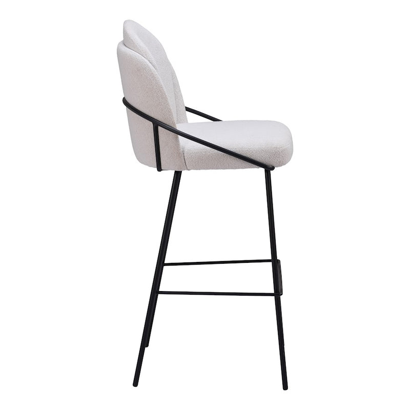 Zuo Modern Jambi Barstool Set of 2, Ivory