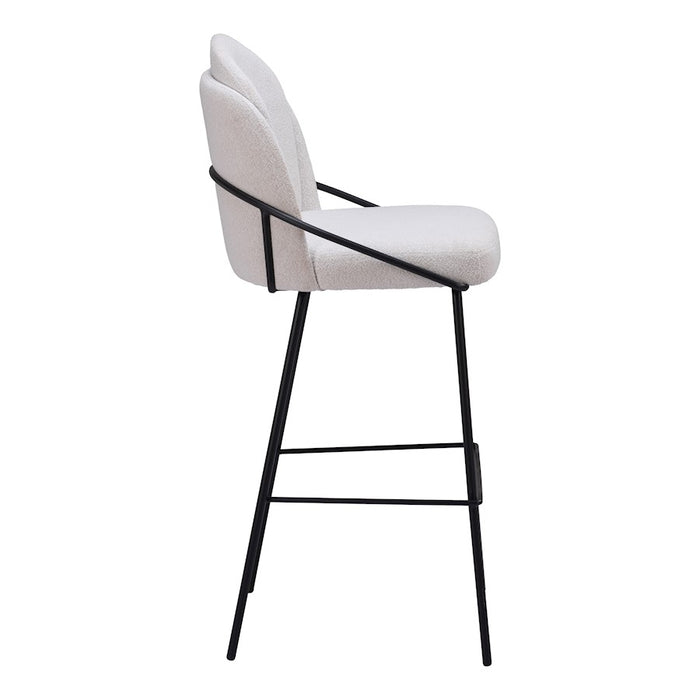 Zuo Modern Jambi Barstool Set of 2, Ivory