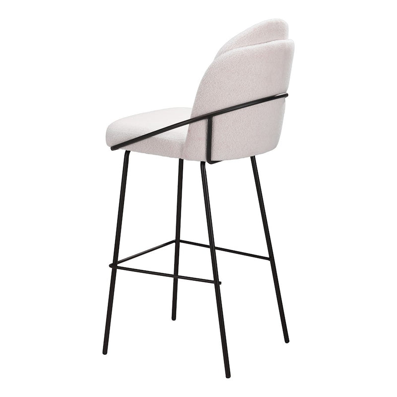 Zuo Modern Jambi Barstool Set of 2, Ivory