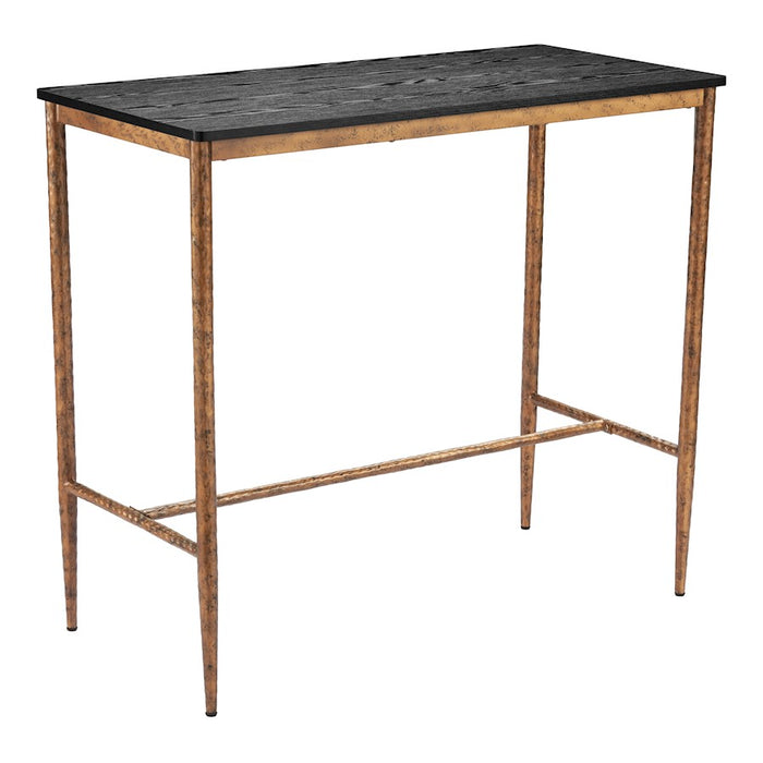 Zuo Modern Nida Bar Table, Black/Bronze - 109970