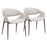 Zuo Modern Limay Dining Chair Set of 2, Beige/Walnut - 109971