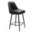 Zuo Modern Keppel Swivel Counter Stool, Black/Bronze