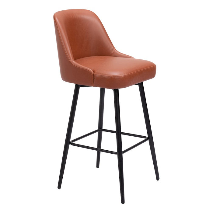 Zuo Modern Keppel Swivel BarStool, Brown - 109974