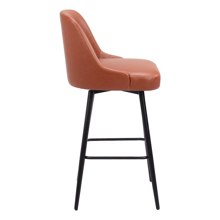 Zuo Modern Keppel Swivel BarStool, Brown
