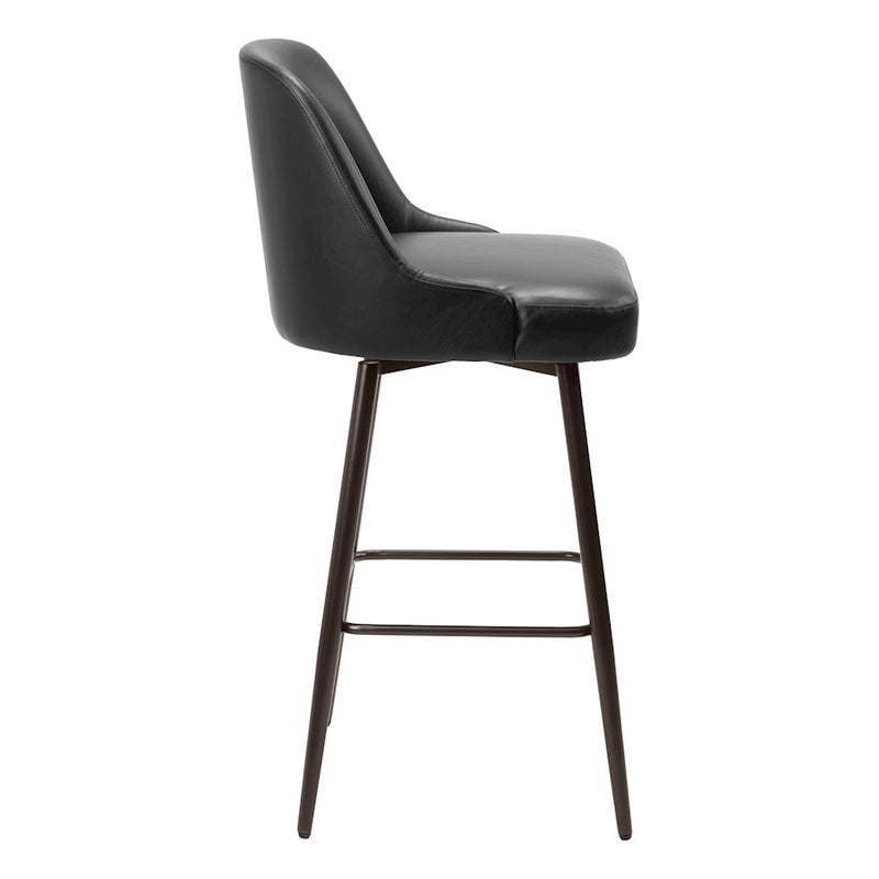 Zuo Modern Keppel Swivel BarStool, Black/Bronze