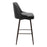 Zuo Modern Keppel Swivel BarStool, Black/Bronze