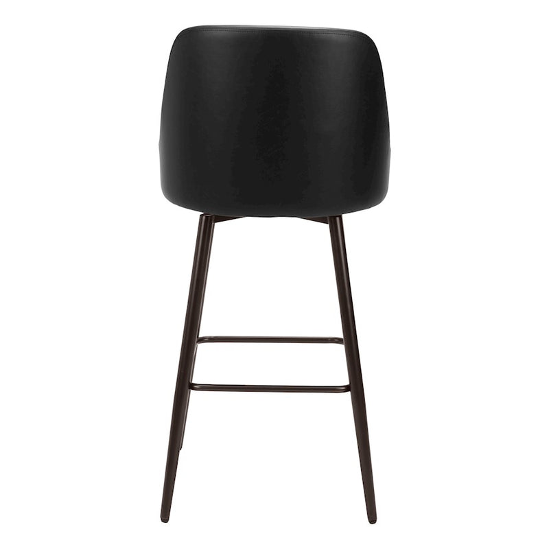 Zuo Modern Keppel Swivel BarStool, Black/Bronze
