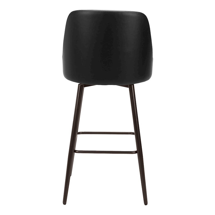 Zuo Modern Keppel Swivel BarStool, Black/Bronze