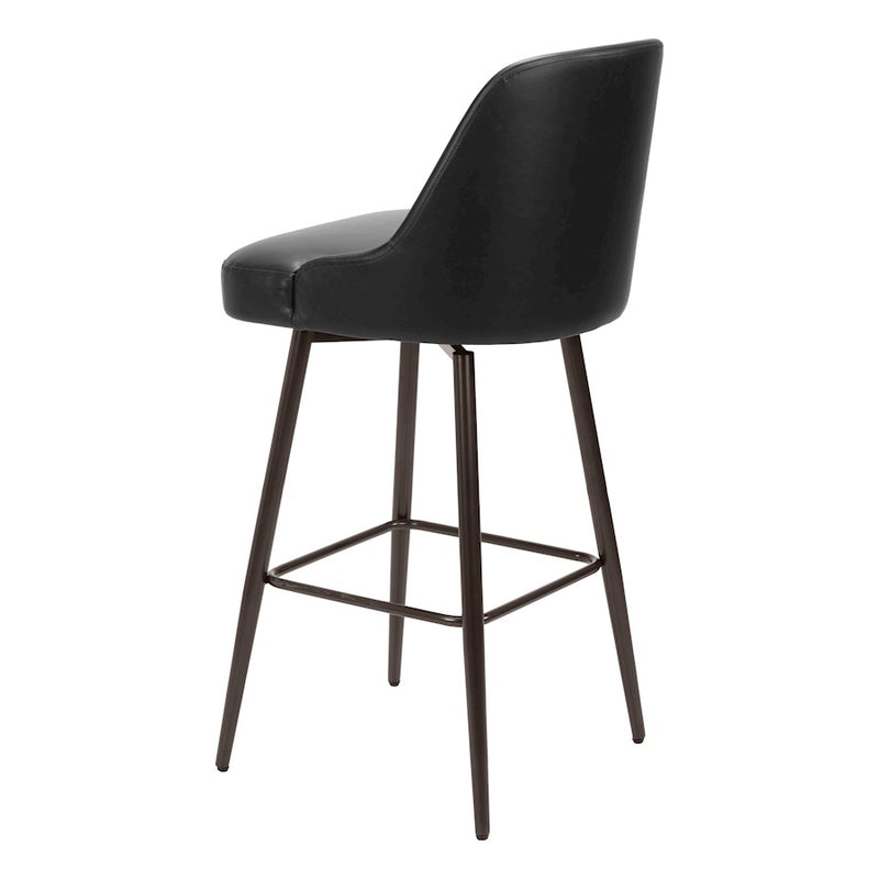 Zuo Modern Keppel Swivel BarStool, Black/Bronze