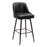 Zuo Modern Keppel Swivel BarStool, Black/Bronze