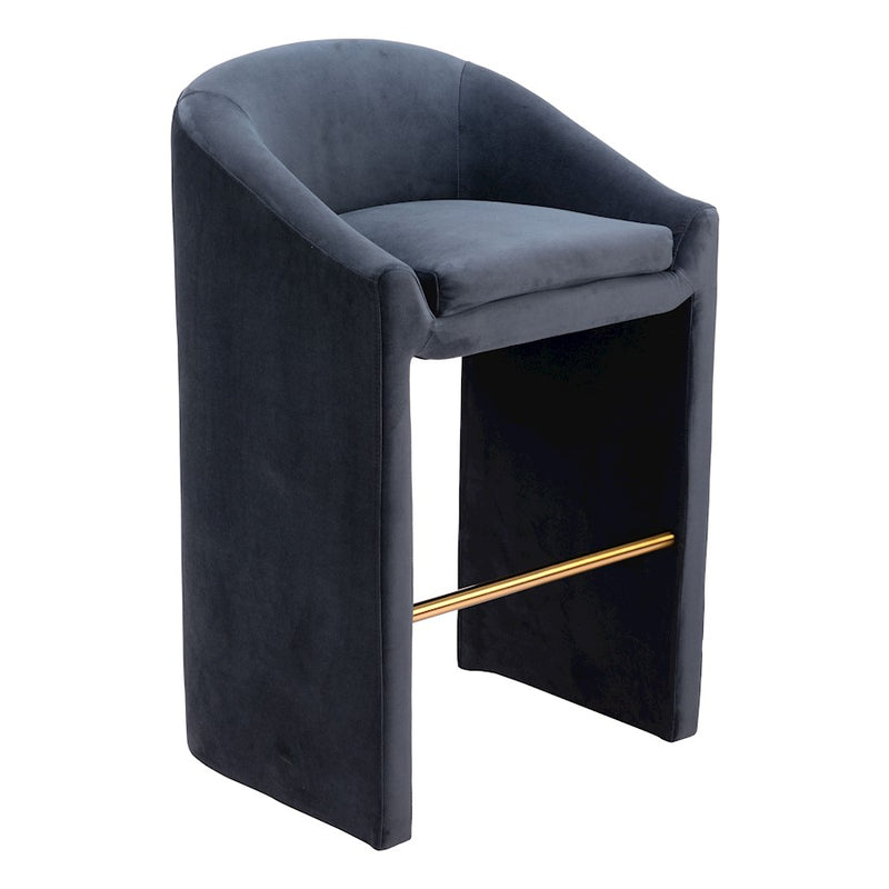 Zuo Modern Emas BarStool, Midnight Gray