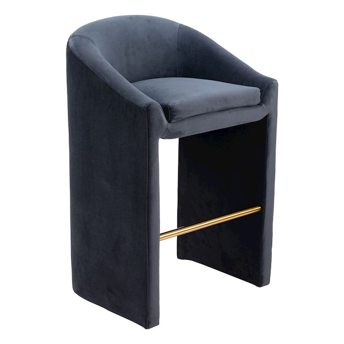 Zuo Modern Emas BarStool, Midnight Gray