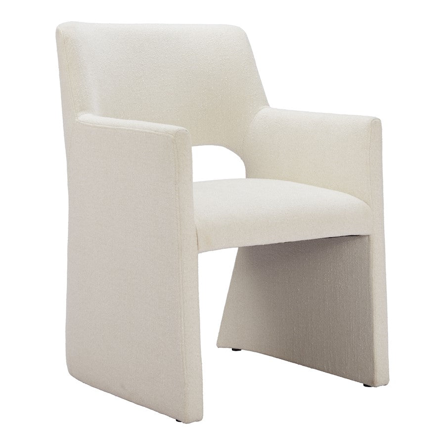 Zuo Modern Minet Dining Chair, Linen White - 109998