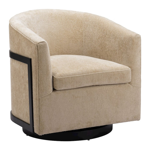 Zuo Modern Hanko Swivel Chair, Golden Beige