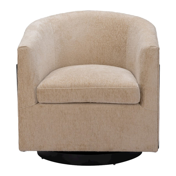 Zuo Modern Hanko Swivel Chair, Golden Beige