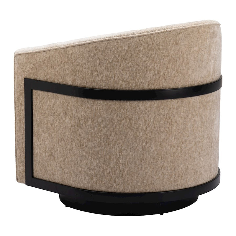 Zuo Modern Hanko Swivel Chair, Golden Beige