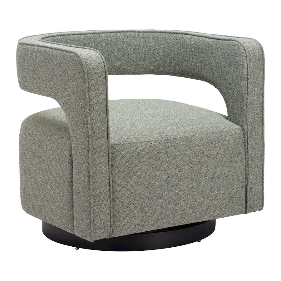 Zuo Modern Turku Swivel Chair, Sage Green - 110013