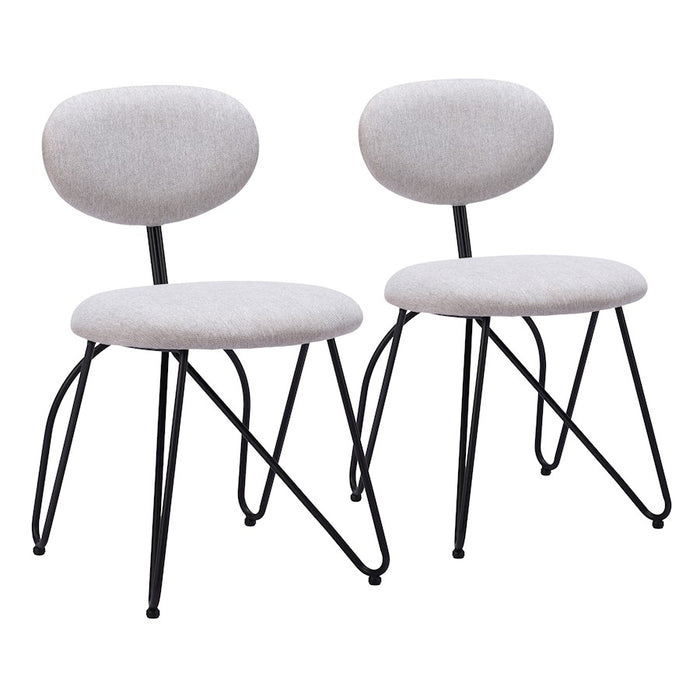 Zuo Modern Novi Dining Chair Set of 2, Dove Gray - 110017