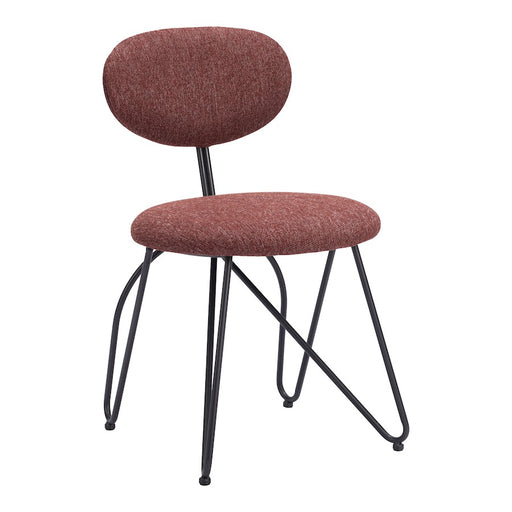 Zuo Modern Novi Dining Chair Set of 2, Maroon Brown