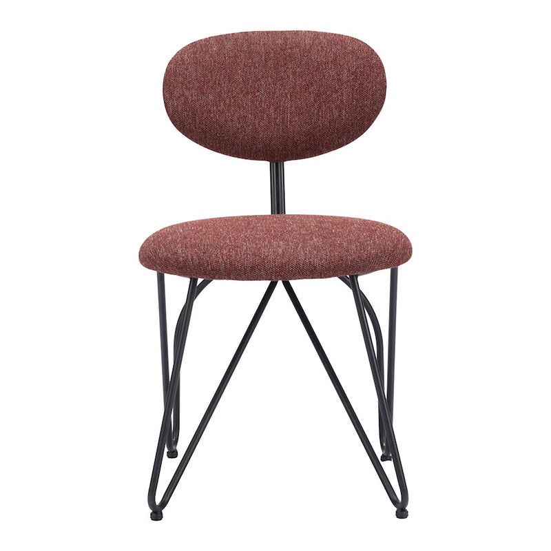 Zuo Modern Novi Dining Chair Set of 2, Maroon Brown