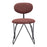Zuo Modern Novi Dining Chair Set of 2, Maroon Brown