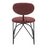 Zuo Modern Novi Dining Chair Set of 2, Maroon Brown
