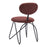 Zuo Modern Novi Dining Chair Set of 2, Maroon Brown