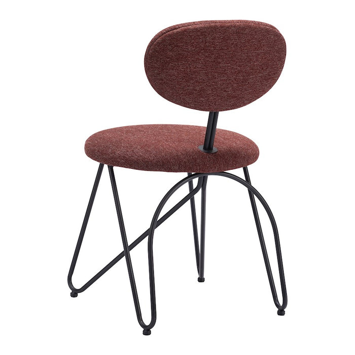 Zuo Modern Novi Dining Chair Set of 2, Maroon Brown