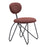Zuo Modern Novi Dining Chair Set of 2, Maroon Brown